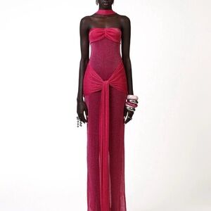 Elegant Pink Khanum’s Kesca Strapless Maxi Dress